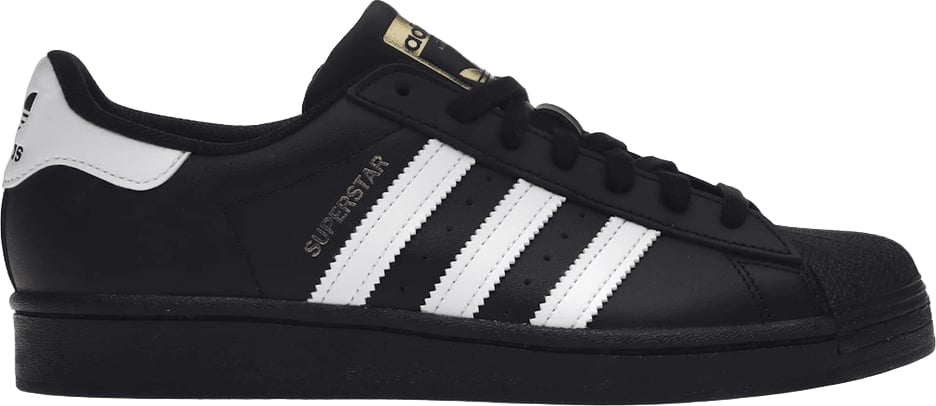 Adidas Superstar 'Core Black Cloud White Gold'