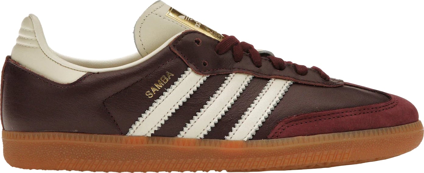 adidas Samba OG Maroon Gold Metallic (Women's)