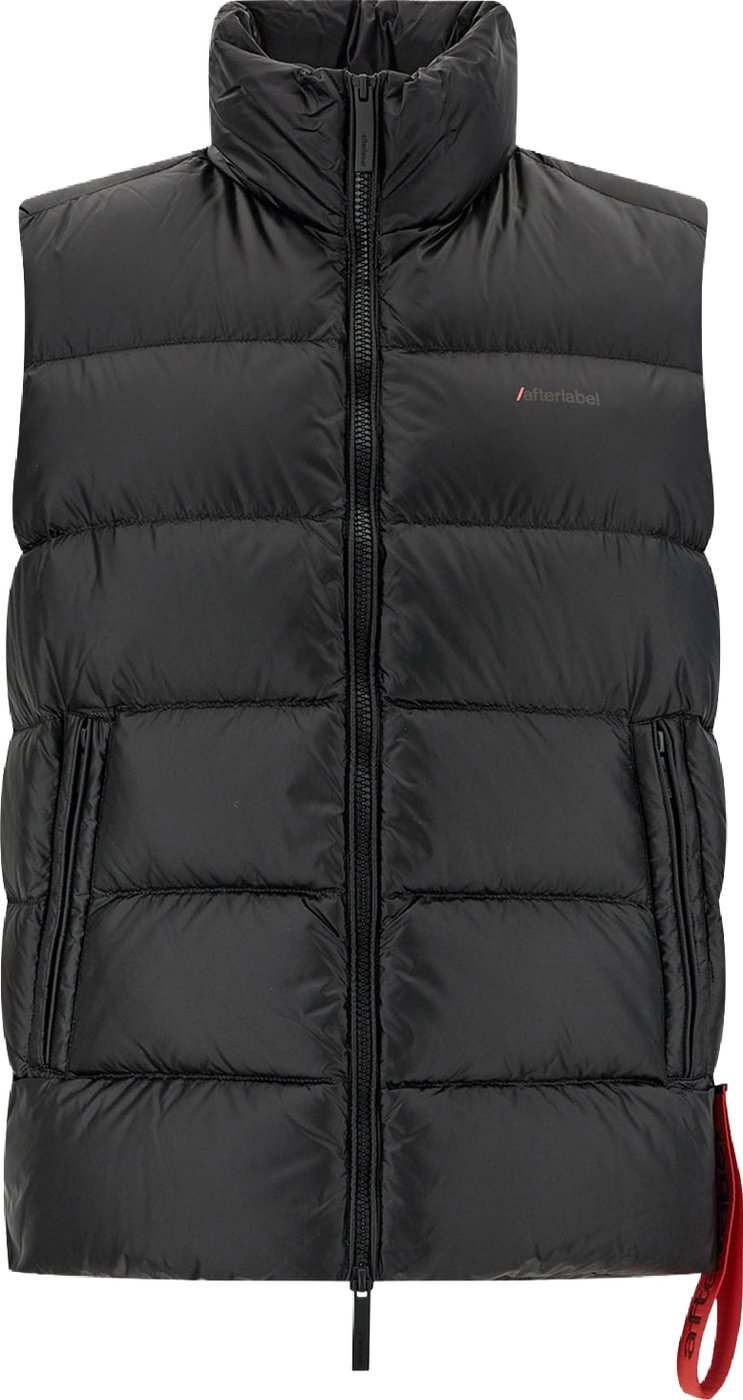 After Label Black nylon Kirovsk sleeveless down jacket