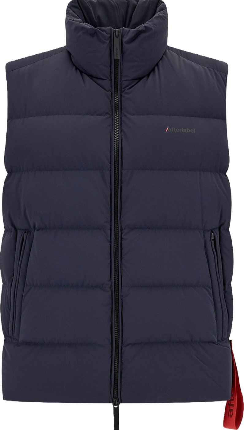 After Label Blue stretch nylon Kirovsk sleeveless down jacket