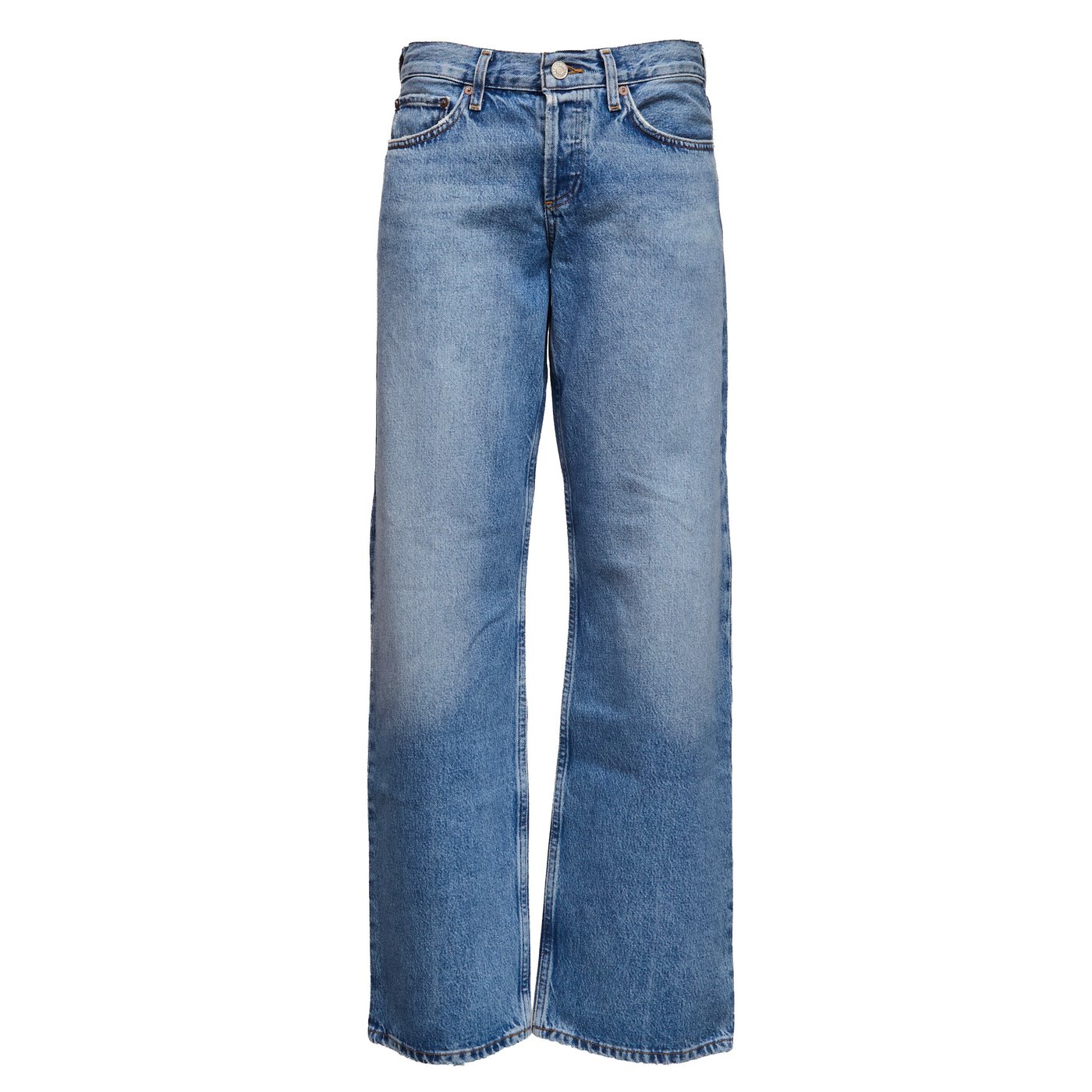 Low Rise Loose Faded Jeans