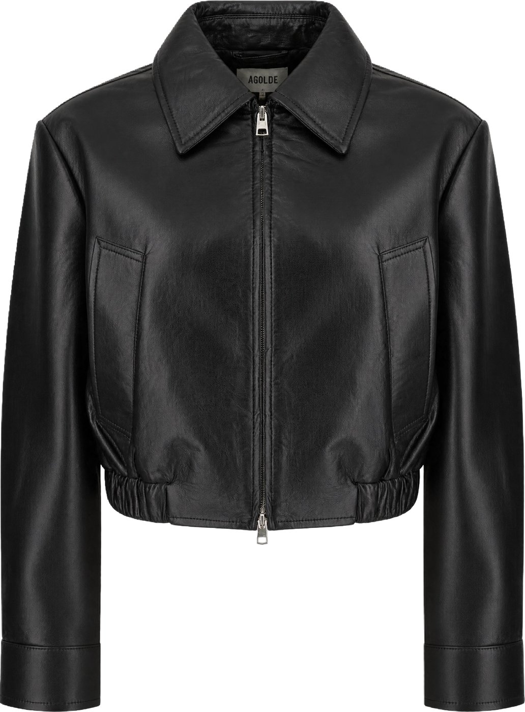 Agolde Black leather blend jacket