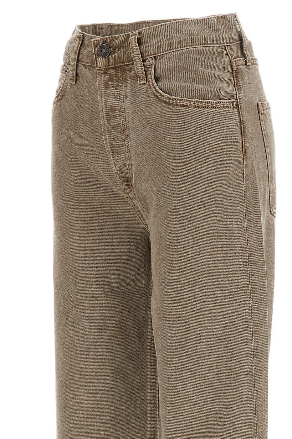 High-Rise Wide-Leg Jeans in Rigid Denim with Classic Five-Pocket Design