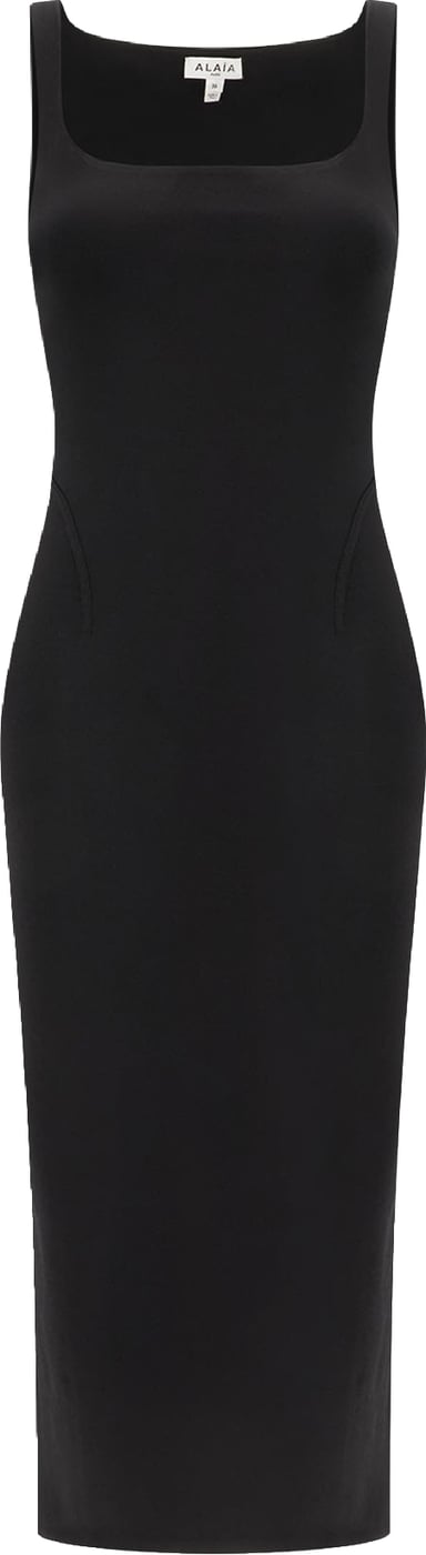 Alaia Black stretch viscose blend dress