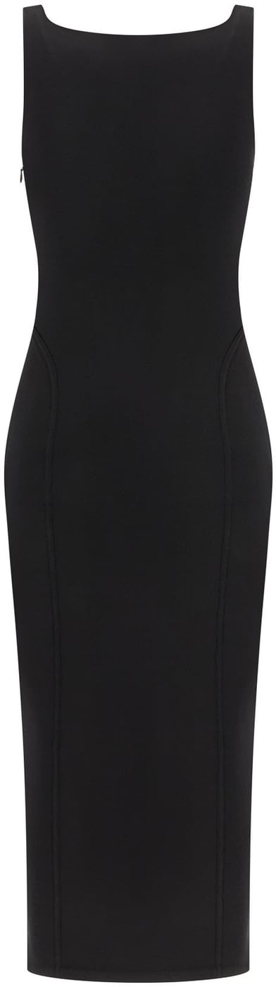 Alaia Black stretch viscose blend dress