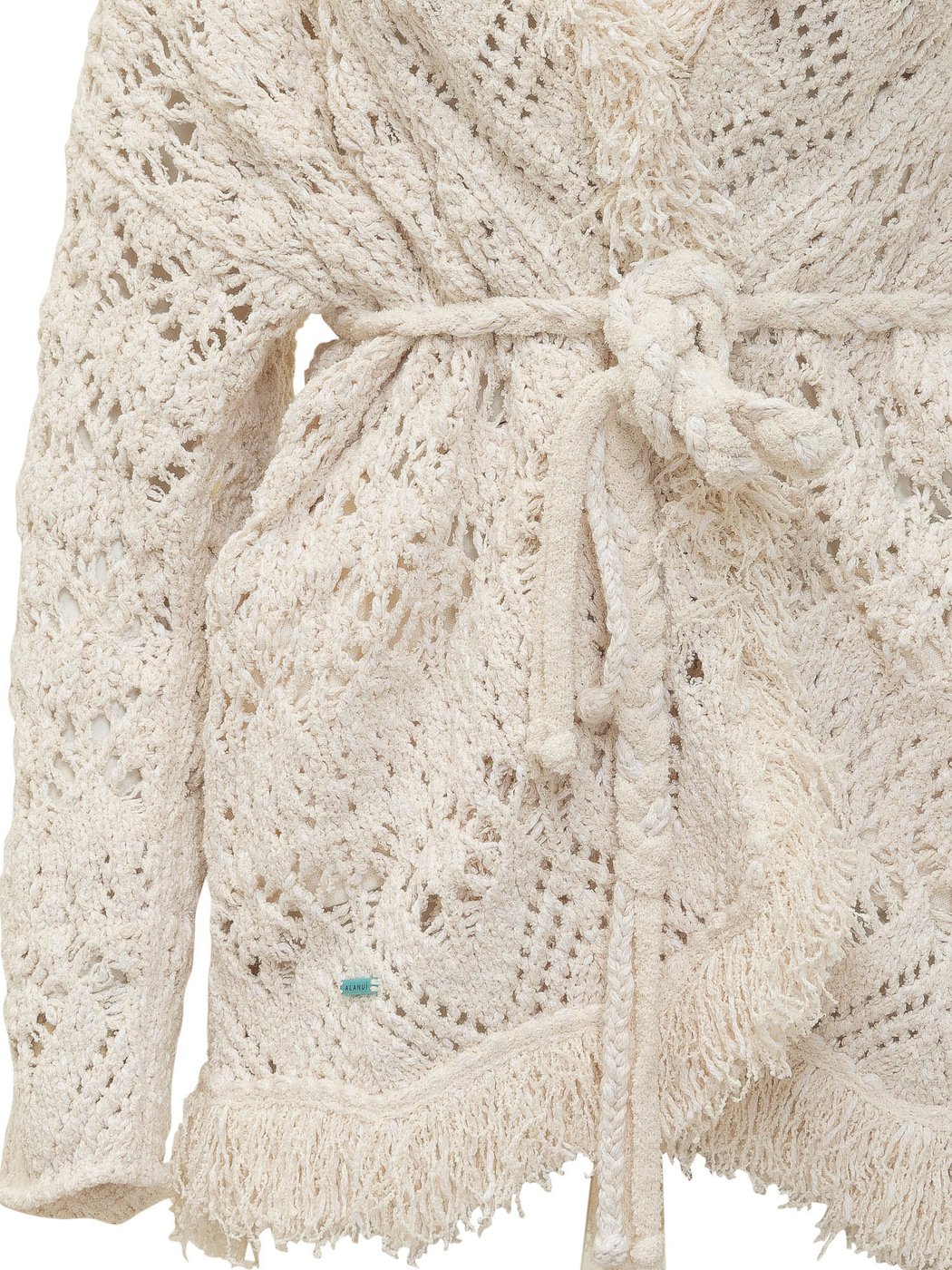 Cardigan Lagoon Romance con Cintura e Lavorazione Traforata