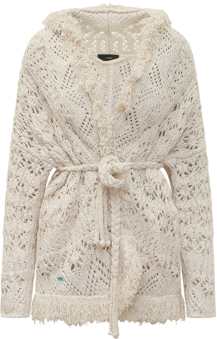 Cardigan Lagoon Romance con Cintura e Lavorazione Traforata