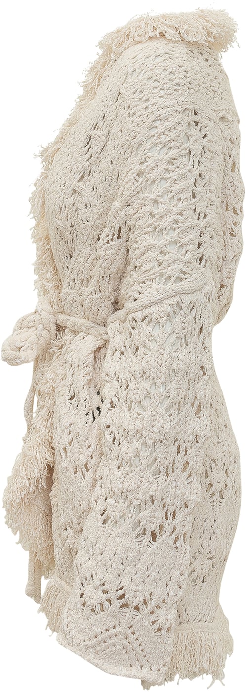 Cardigan Lagoon Romance con Cintura e Lavorazione Traforata