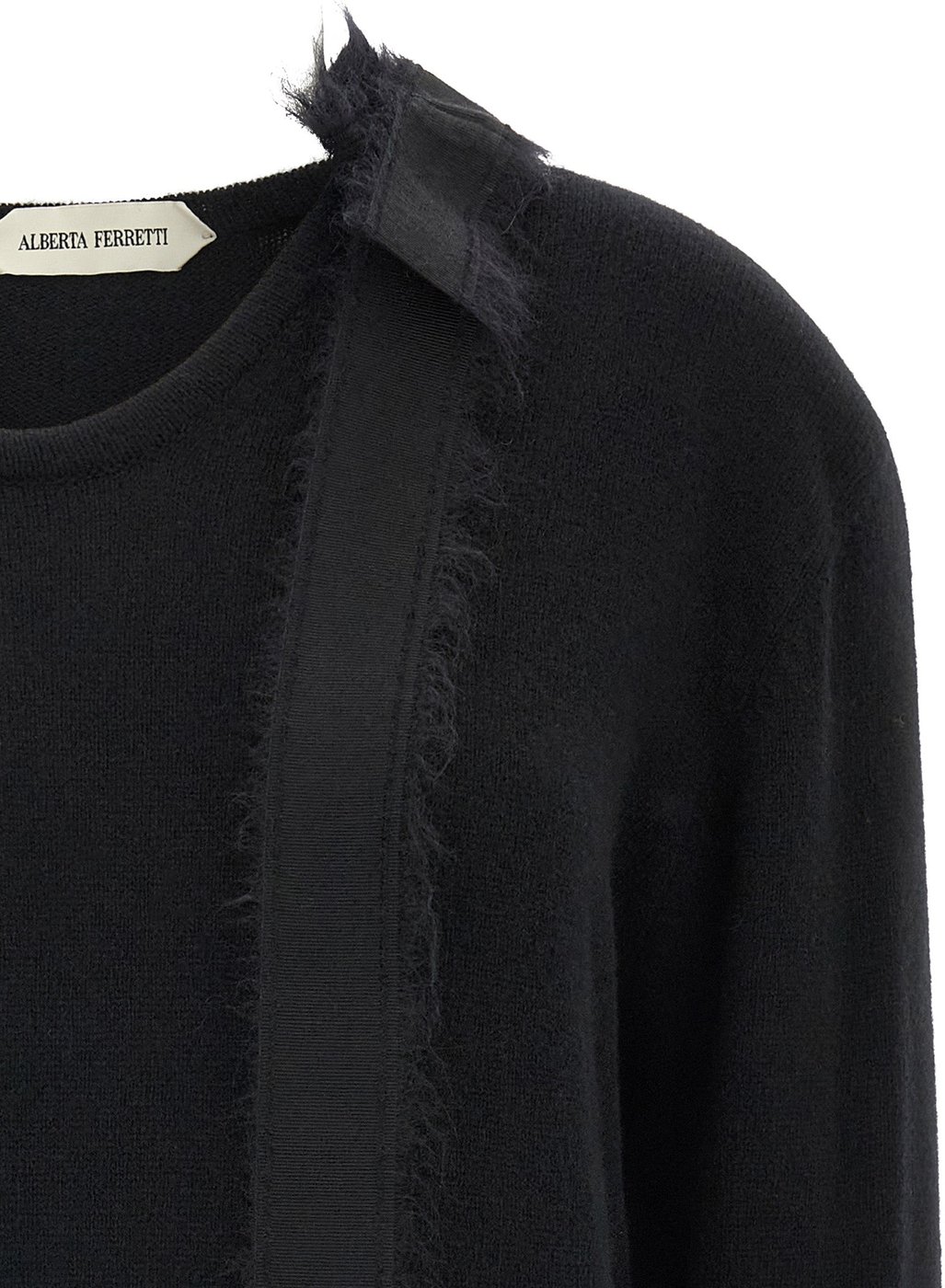 Alberta Ferretti Black Cashmere Cardigan
