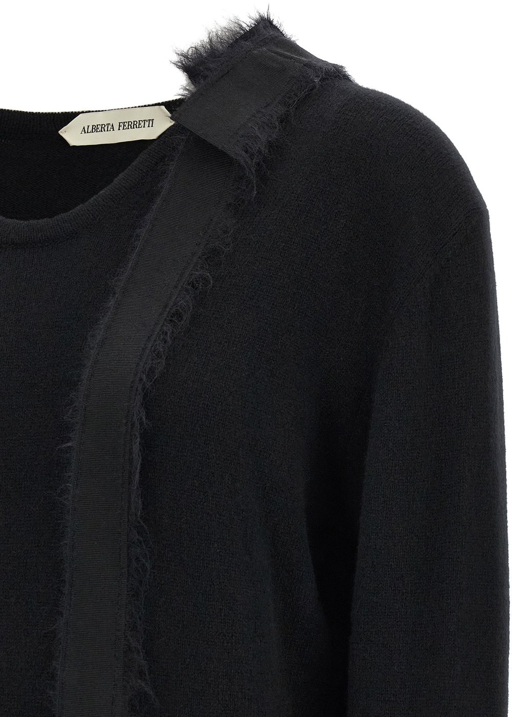 Alberta Ferretti Black Cashmere Cardigan