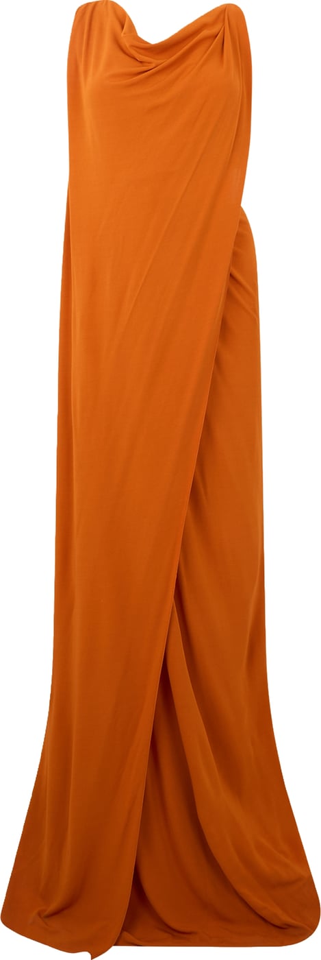 Elegant long orange dress