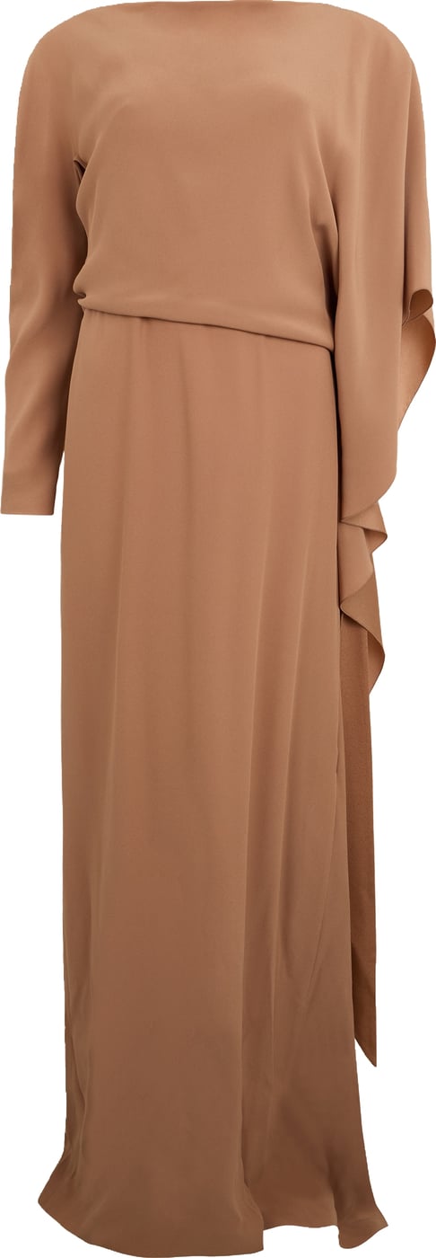 Long flowing dress with elegant neckline