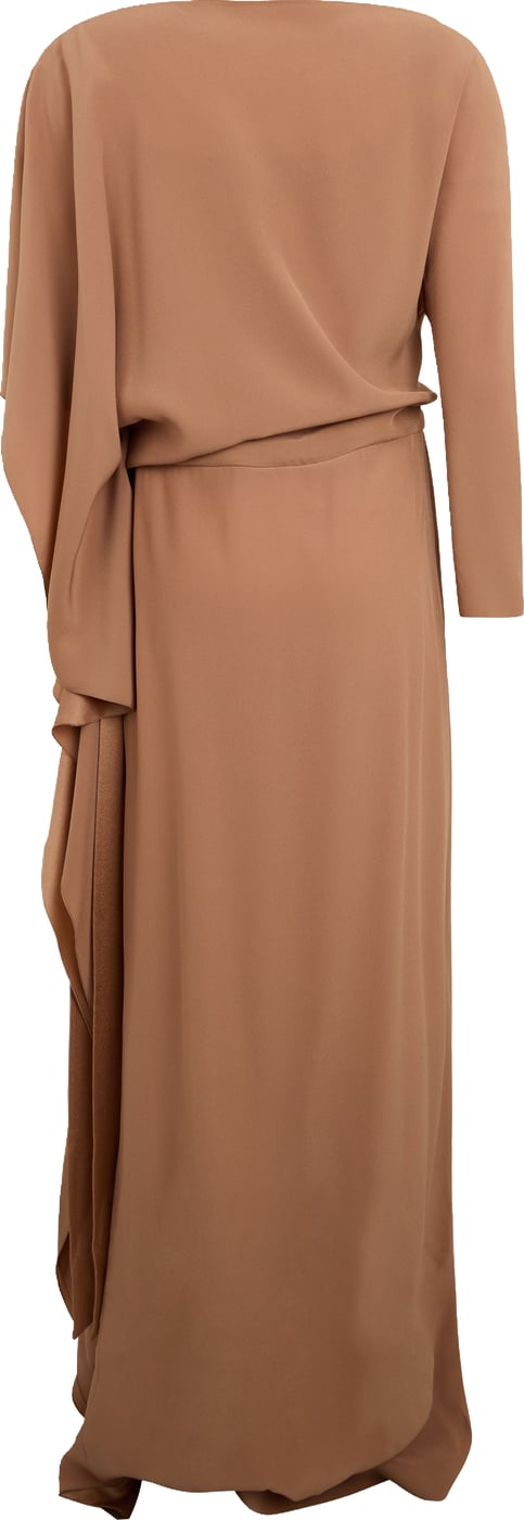 Long flowing dress with elegant neckline