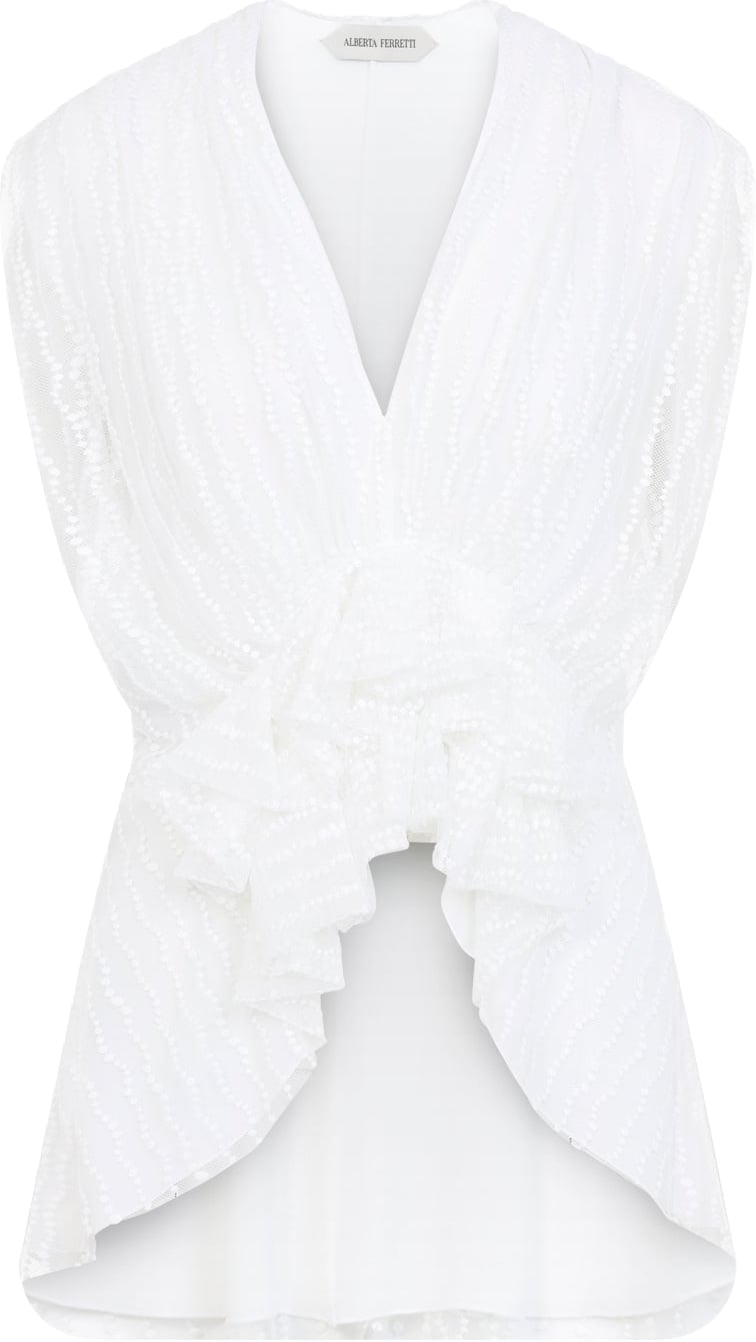 Alberta Ferretti Tulle Top