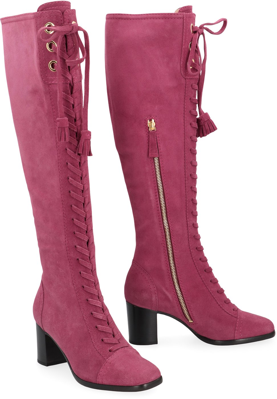 Suede leather boots