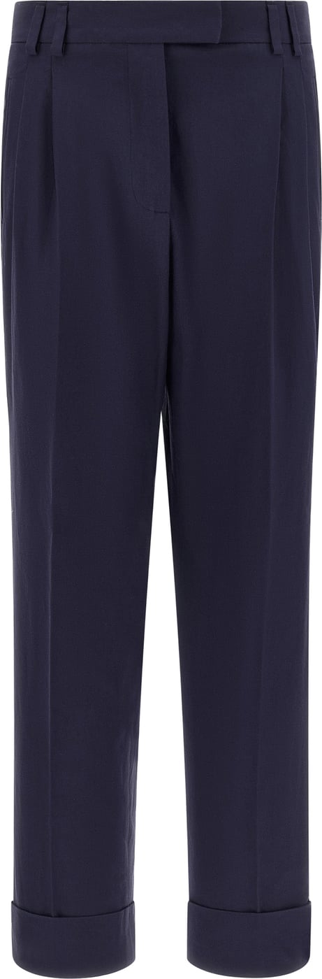 Alberto Biani Blue Cotton Pants
