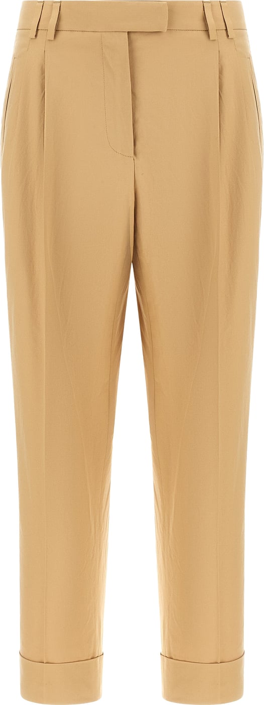 Alberto Biani Beige Cotton Casual Pants
