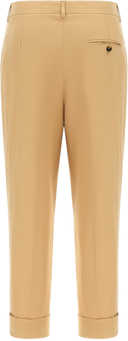 Alberto Biani Beige Cotton Casual Pants