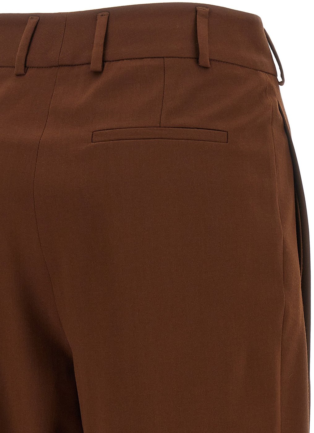 Alberto Biani Brown Wool Cropped Pants