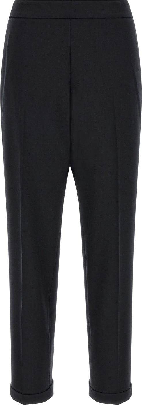Alberto Biani Black Polyester Cropped Pants