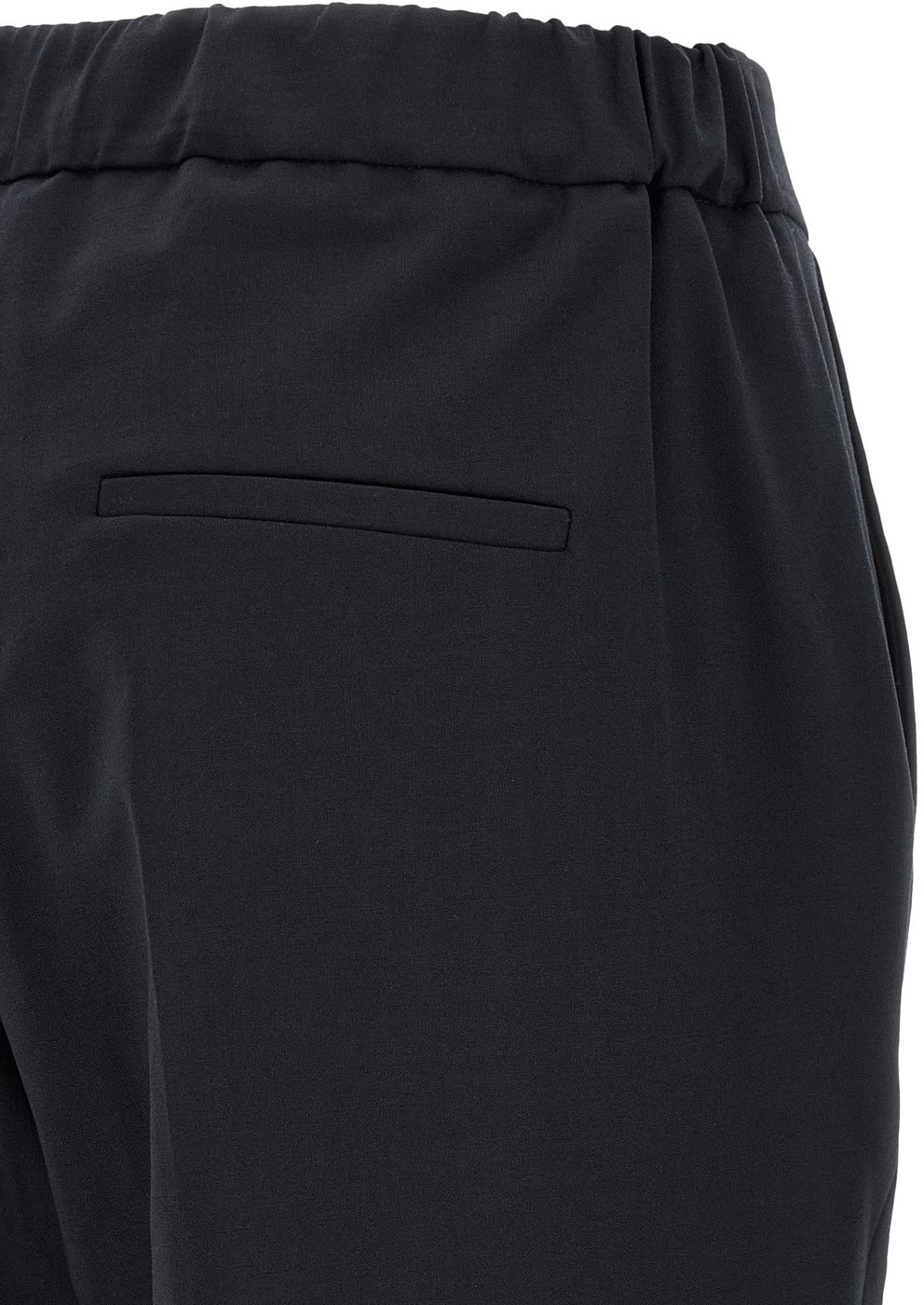 Alberto Biani Black Polyester Cropped Pants