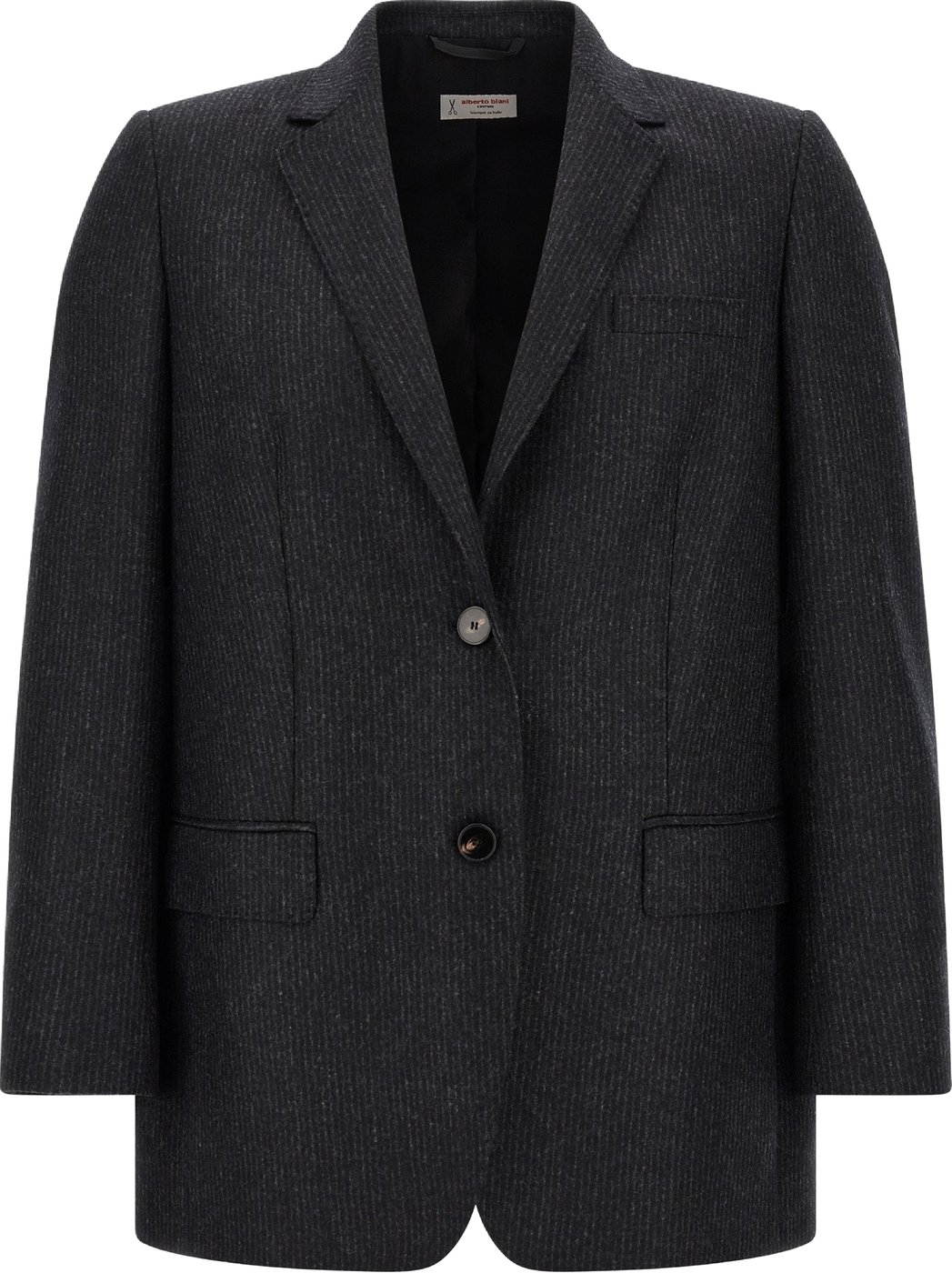 Alberto Biani Gray Wool Blazer