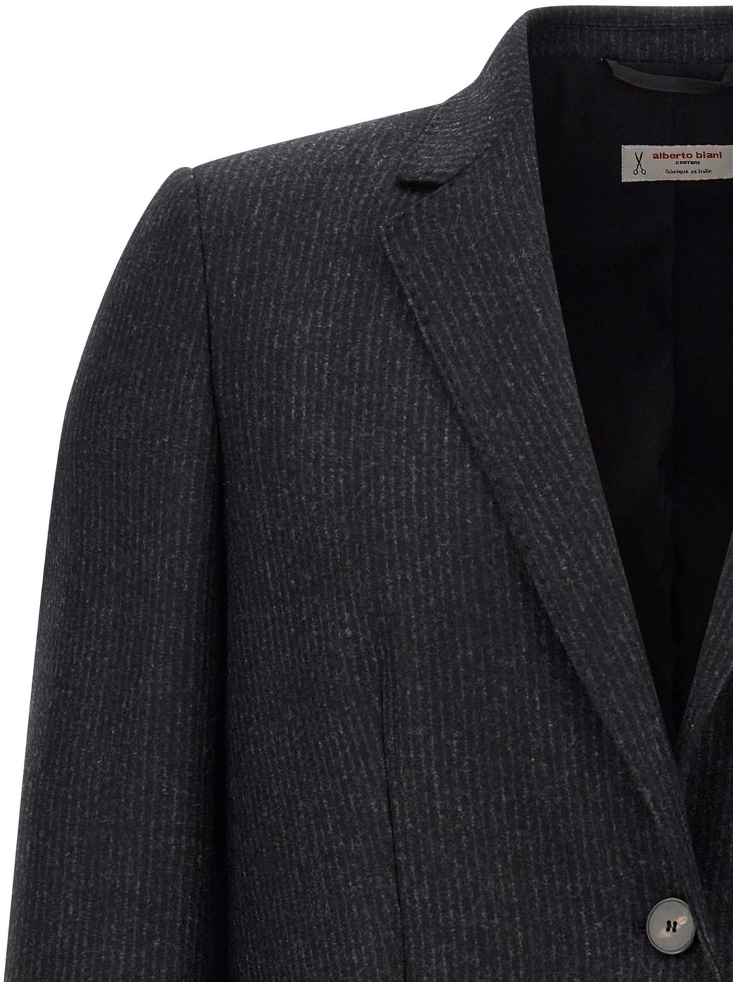 Alberto Biani Gray Wool Blazer
