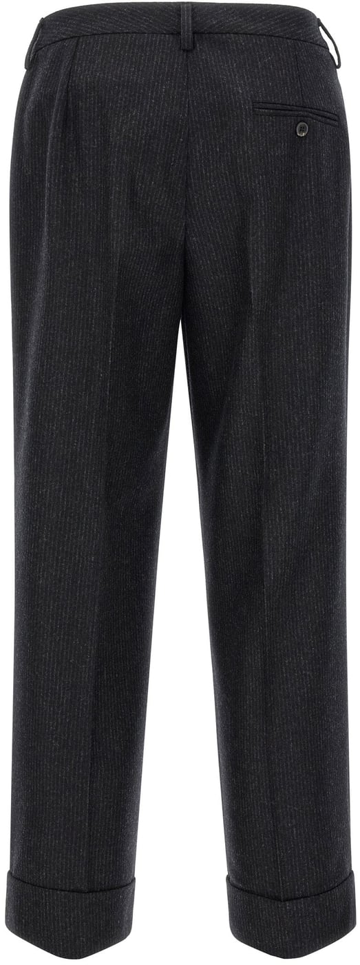 Alberto Biani Gray Wool Casual Pants