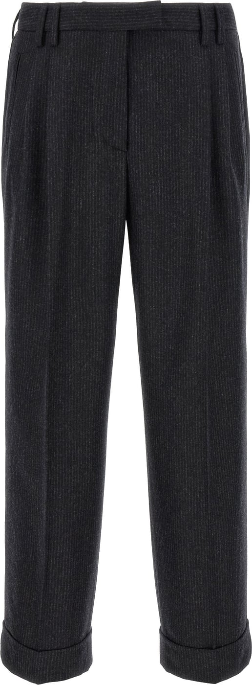 Alberto Biani Gray Wool Casual Pants