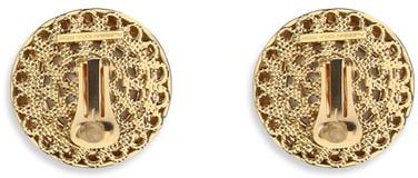Alessandra Rich Gold Glass Earrings