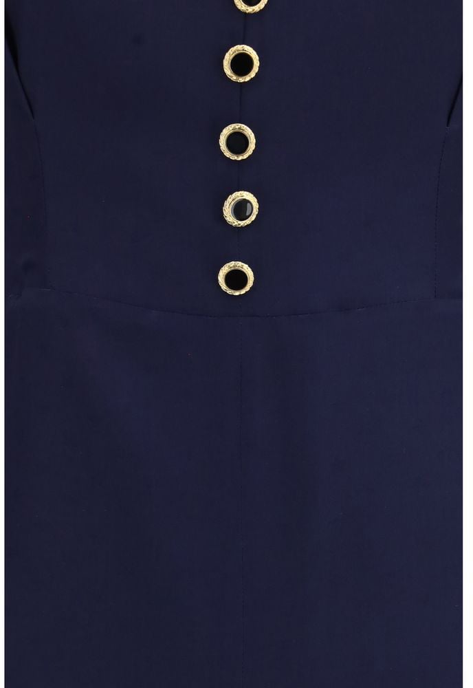 Alessandra Rich Blue Silk Casual Dress
