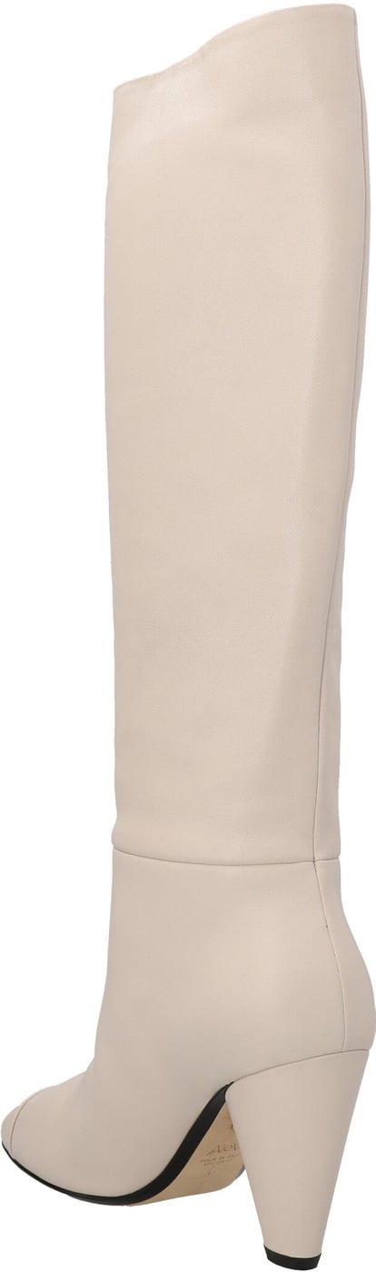ALEVÌ White Leather Over The Knee
