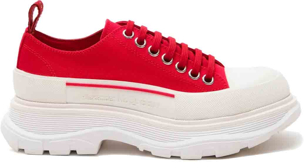 Alexander McQueen Tread Slick Low Lace Up 'Rood/Wit'