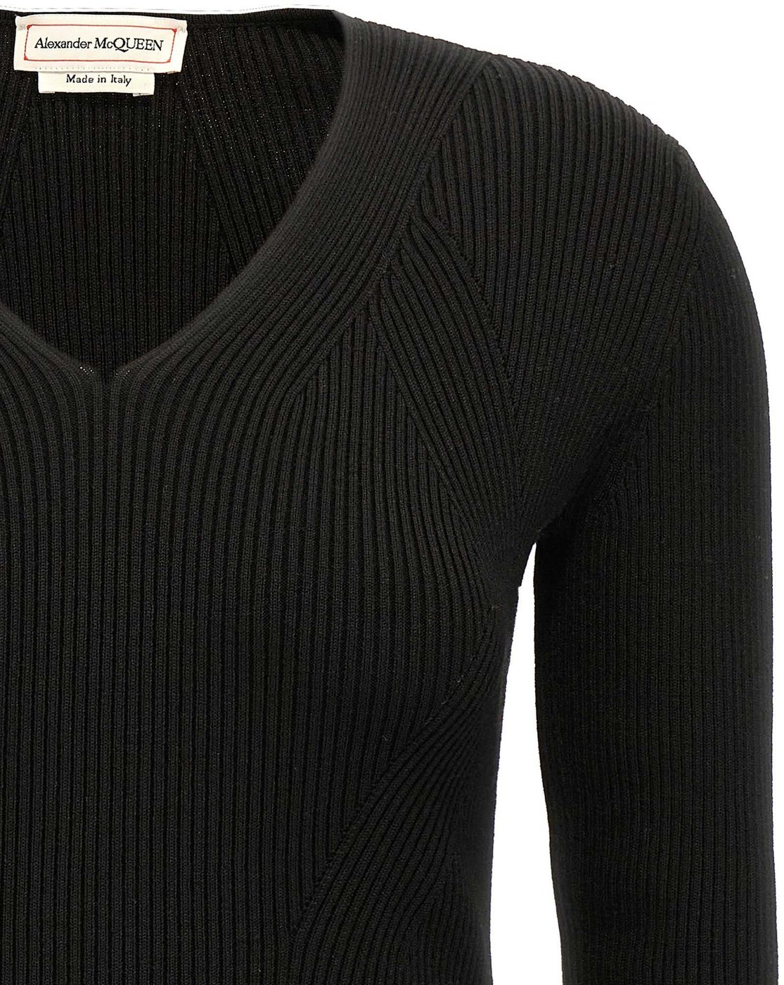 Alexander McQueen Black Wool Cardigan