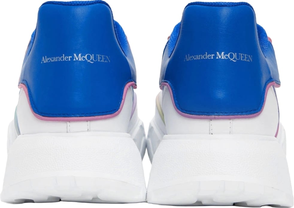 Alexander McQueen Men's Court Sneakers White Blue