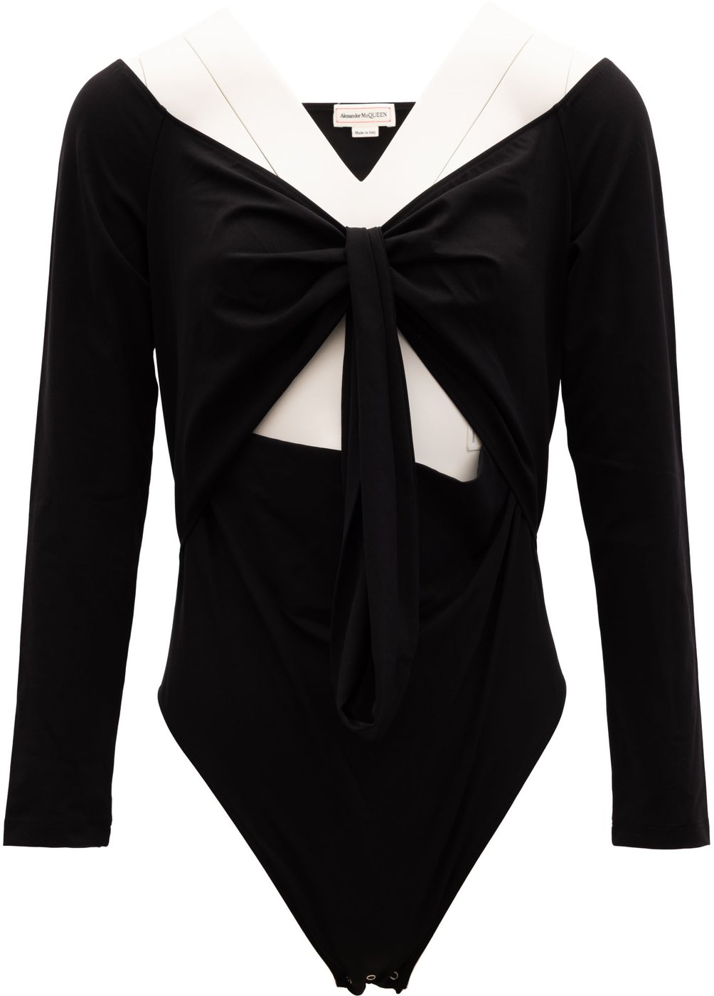 Alexander McQueen Black and White Cotton Top