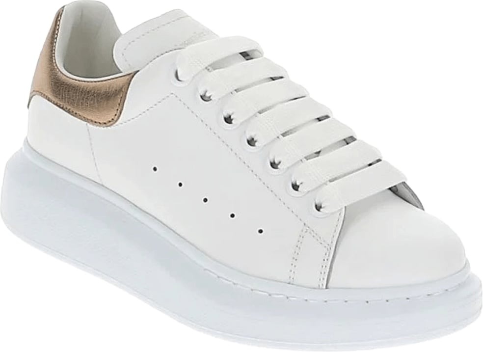 Alexander McQueen Women's Oversized Sneakers White Gold