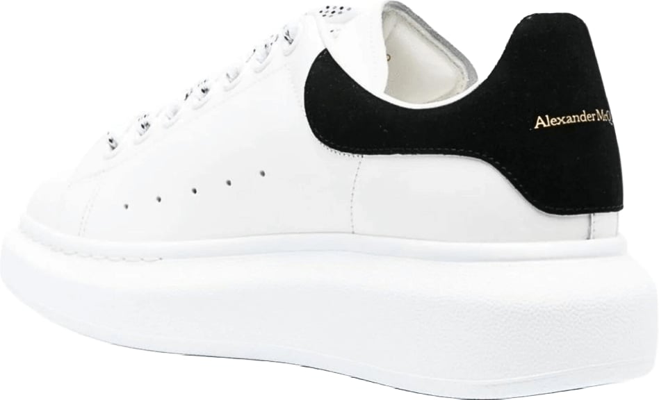 Alexander McQueen Women's Oversized Suede Sneakers White Black