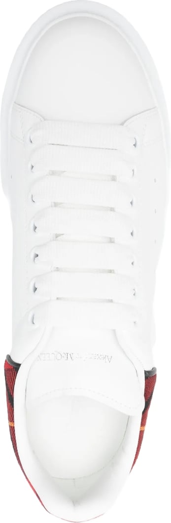 Alexander McQueen Women's Oversized Tartan-Detail Sneakers White