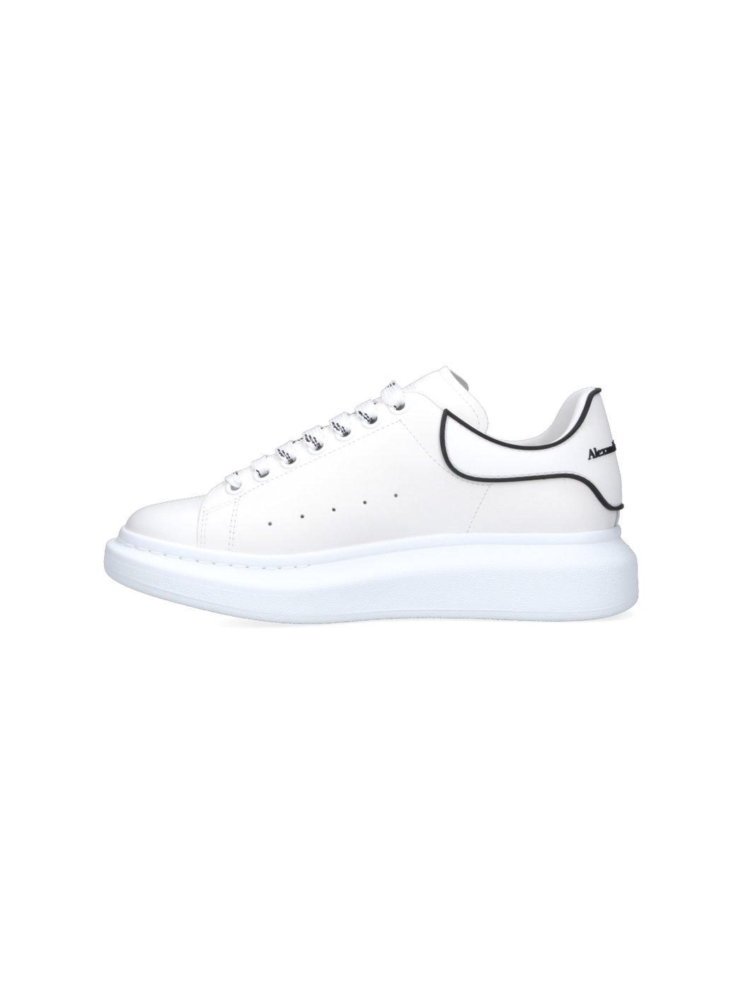 Chunky Sole Sneakers with Smooth White Upper