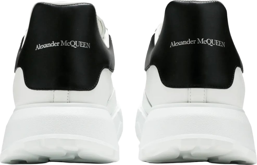 Alexander McQueen Men's Court Leather Sneakers White Black