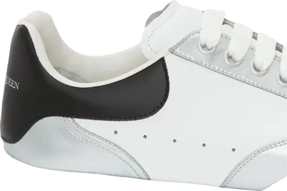 Alexander McQueen Men's Oversized Court Trainer White Black Silver