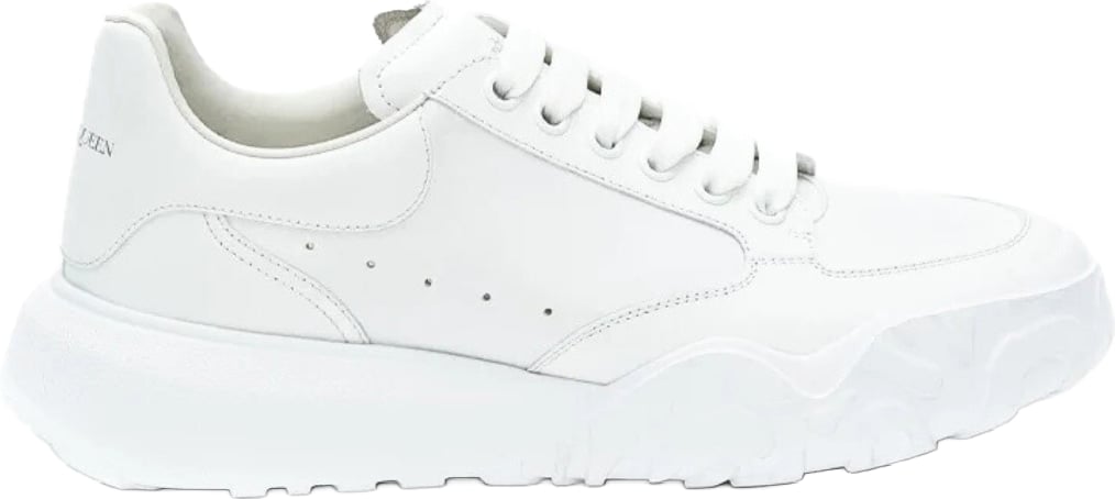 Alexander McQueen Women's Court Trainer Leather Sneakers White
