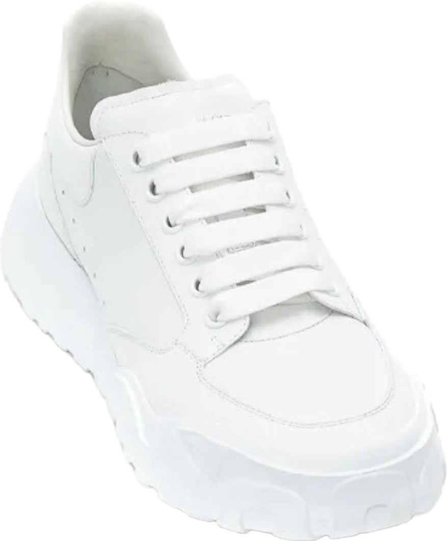 Alexander McQueen Women's Court Trainer Leather Sneakers White