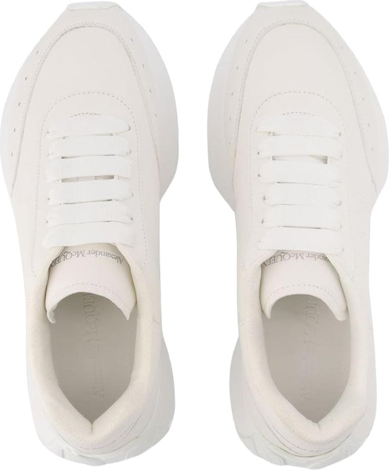 Alexander Mcqueen Sprint Runner Leather Men Sneakers in White