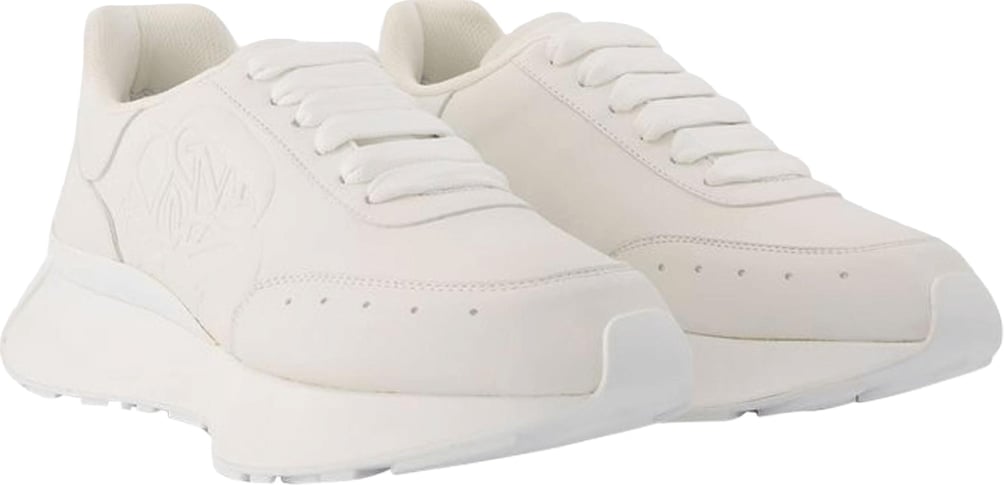 Alexander Mcqueen Sprint Runner Leather Men Sneakers in White