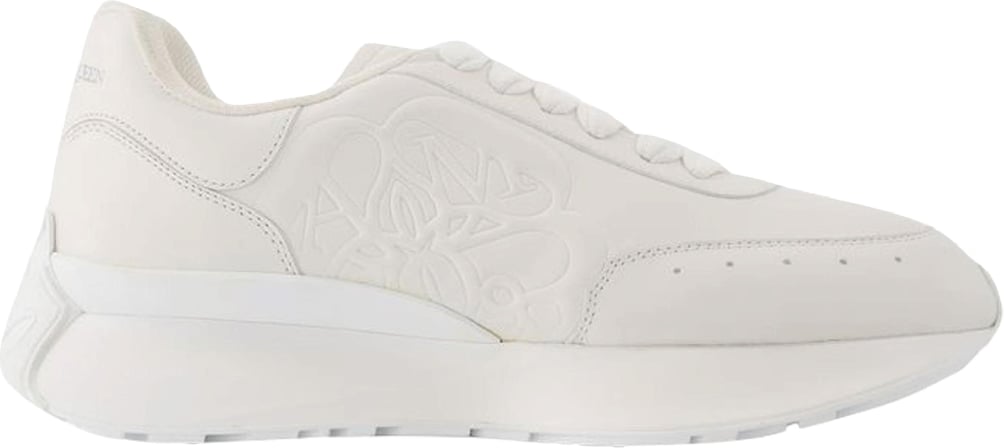 Alexander Mcqueen Sprint Runner Leather Men Sneakers in White