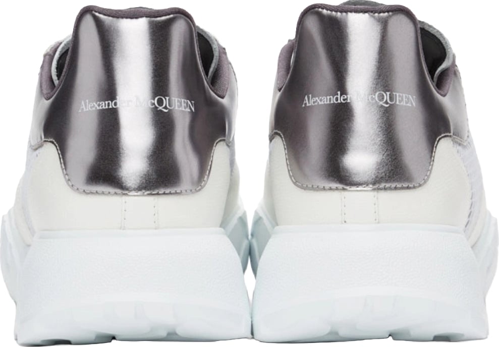 Alexander McQueen Men's Court Trainer Sneakers Off-White Grey