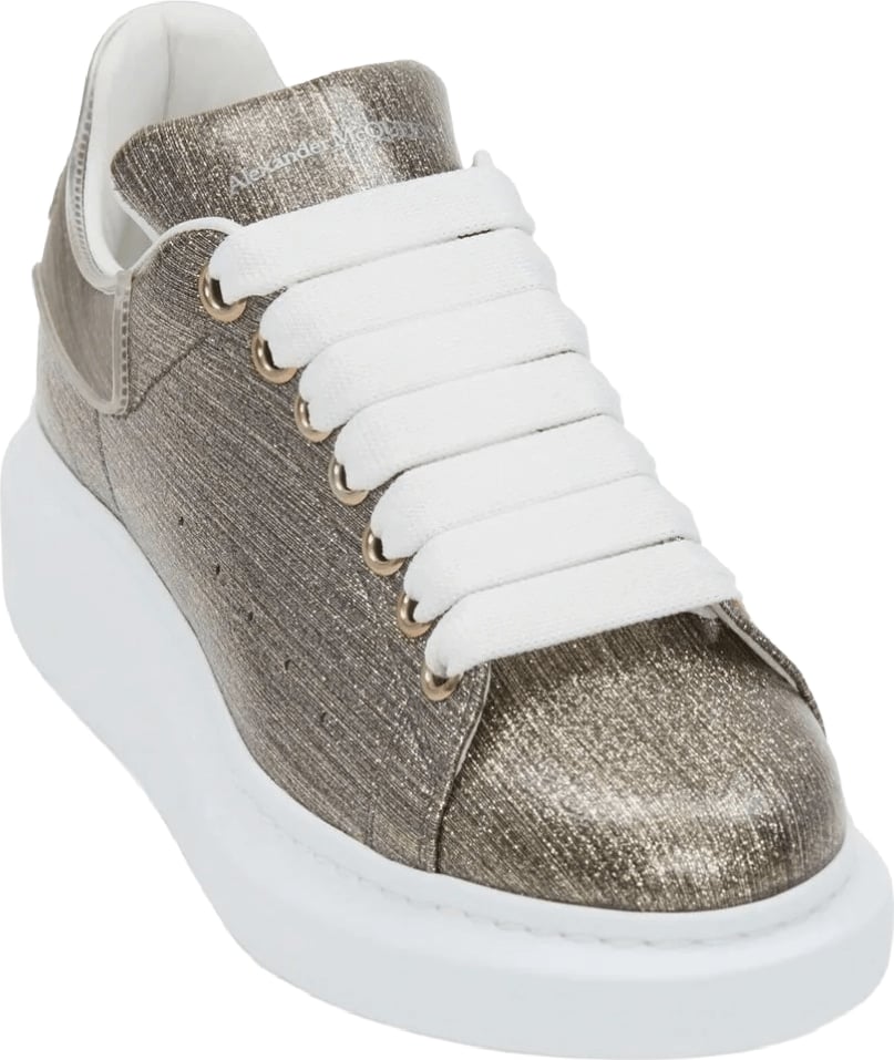 Alexander McQueen Women's Gold-Tone Metallic Effect Sneakers