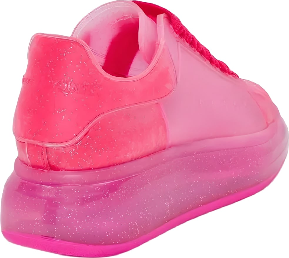 Alexander McQueen Women's Oversized Sneakers Pink Glitter